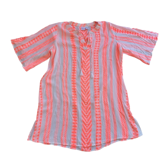 Goa Beachwear by Japna Women’s Coral Pink Beach Cover-Up Tunic Size XL - Picture 5 of 9